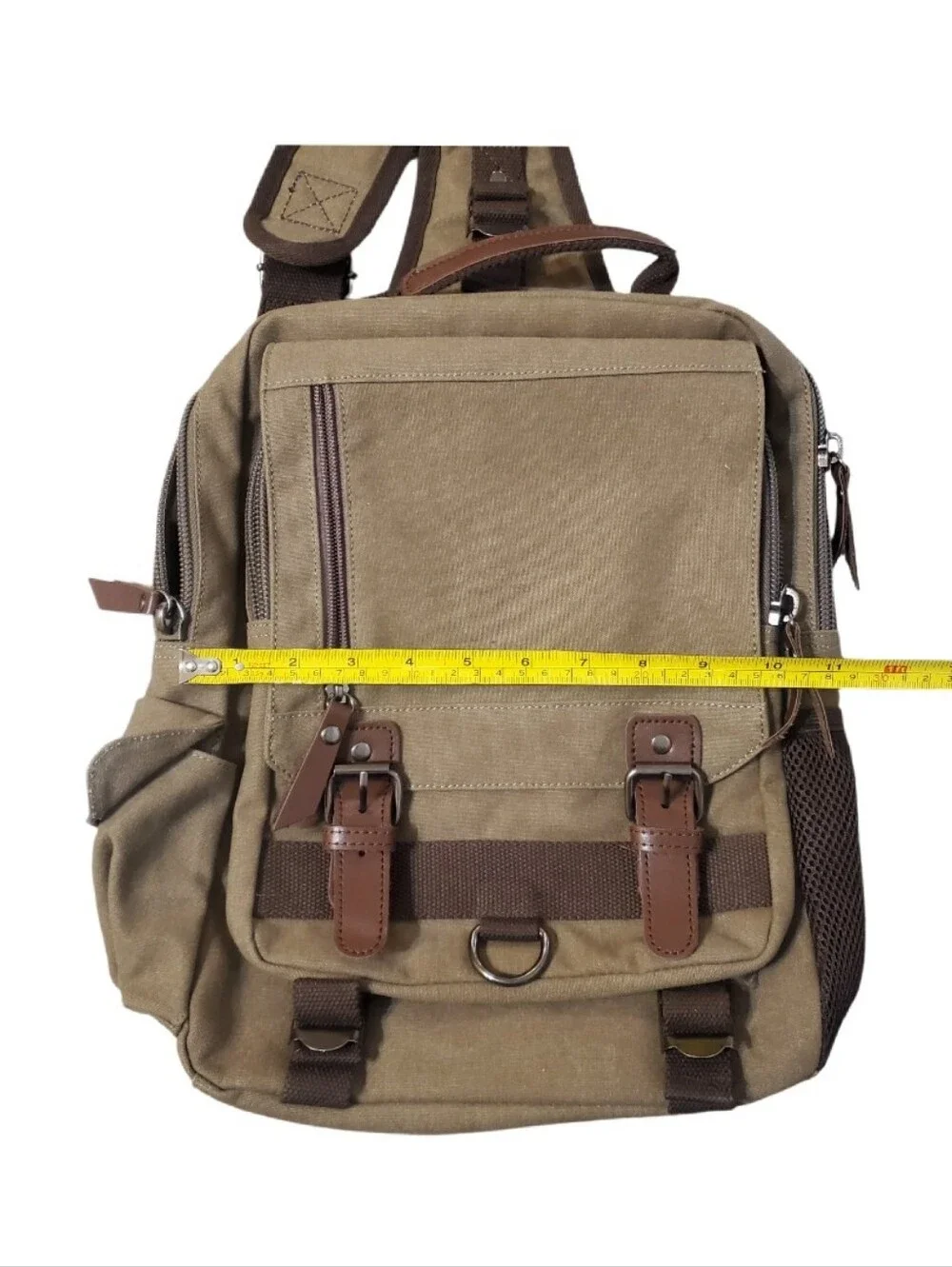 Canvas Travel Briwn Backpack Casual  Sling Bag Stylish Unisex School Backpack